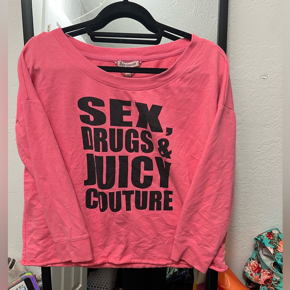 Sex drugs and juicy couture crop sweater